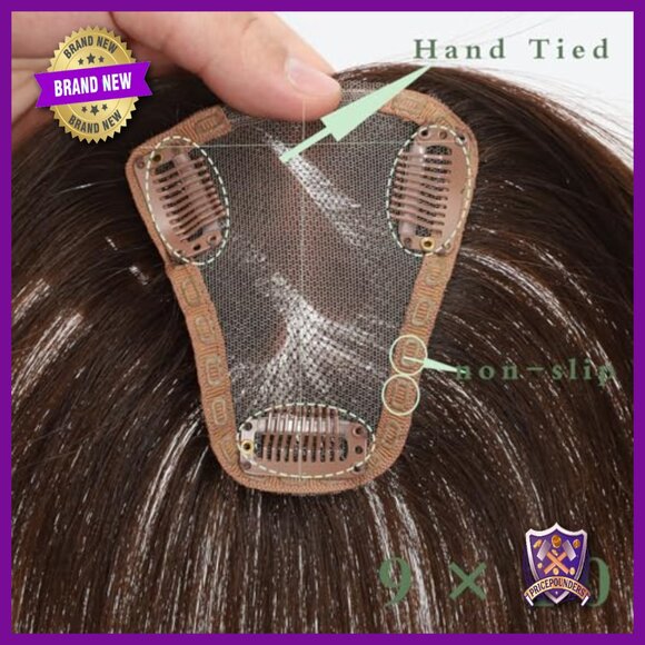 Real Human Hair Topper 10 Inch 360 Lace Base for Thinning Hair main image 4